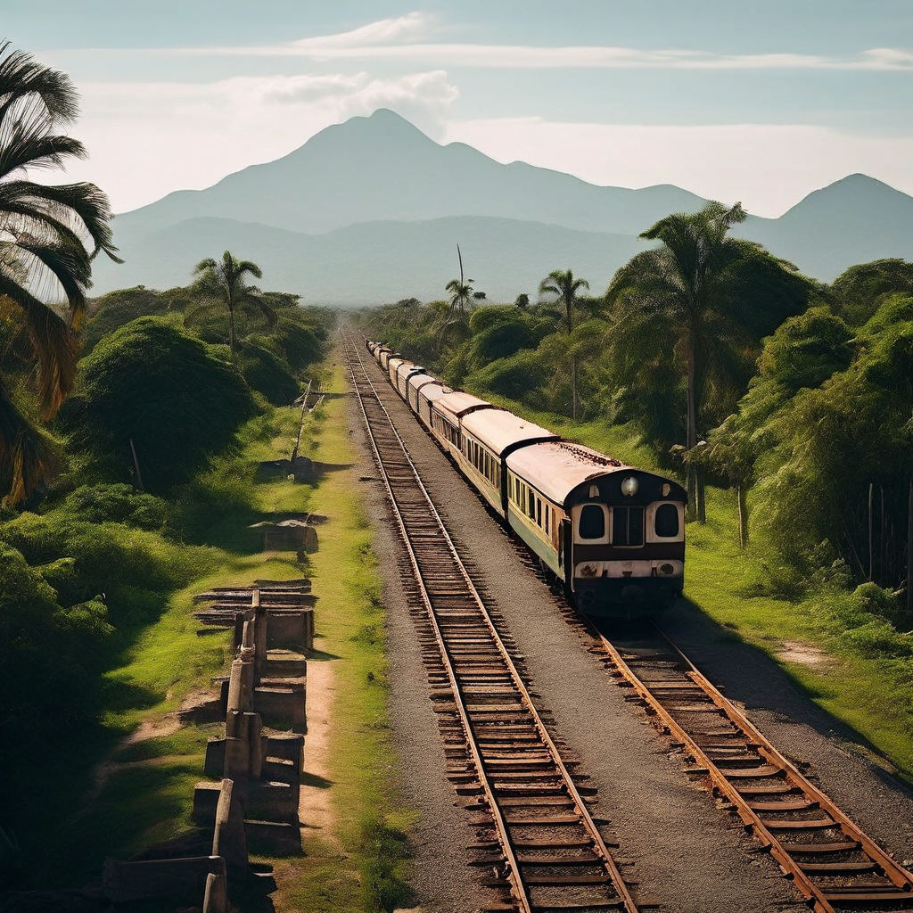 Representación del tren del Istmo de Tehuantepec 