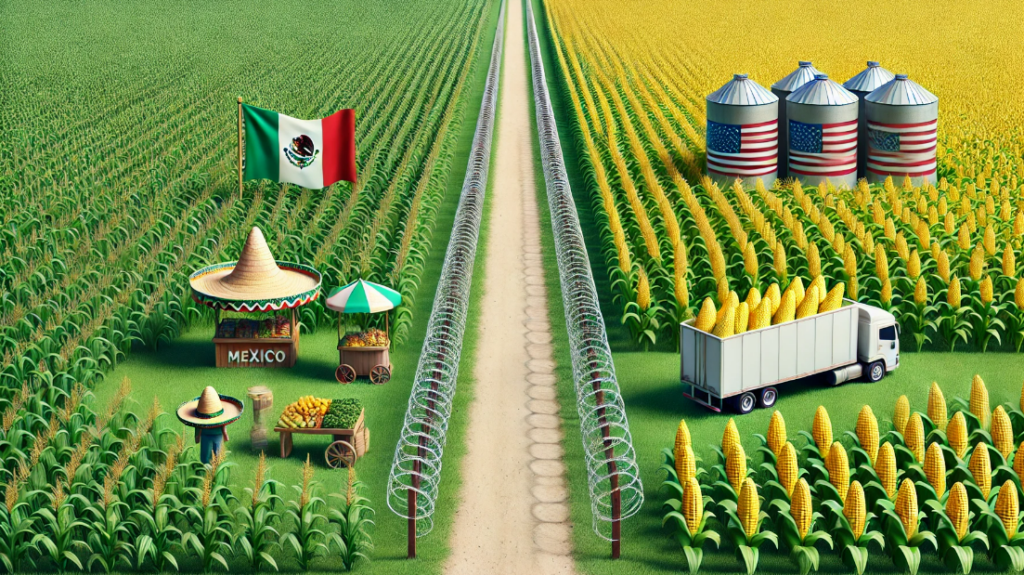 cultivos de maíz mexicano vs. maíz transgénico