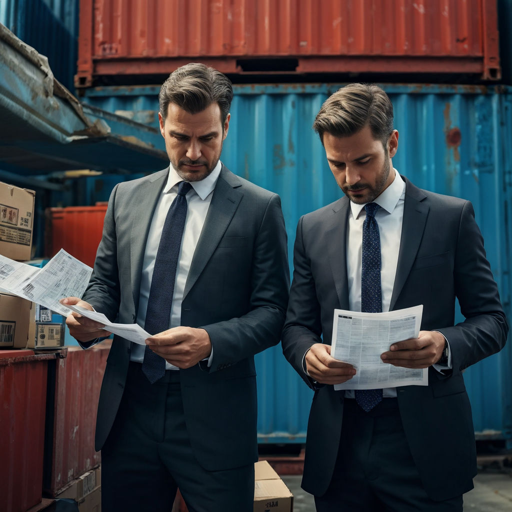 Inspectores revisando el pedimento