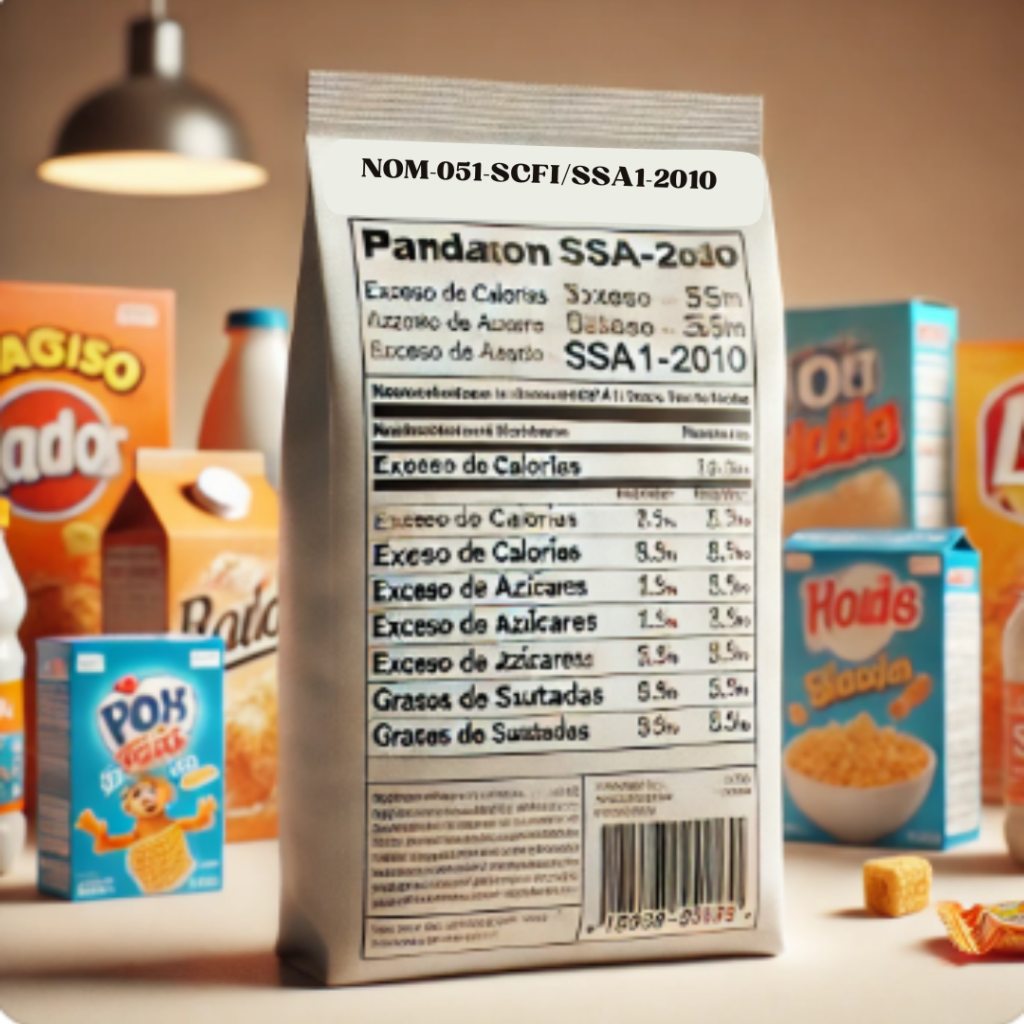Etiquetado de alimentos en Mexico de acuerdo a la NOM-051