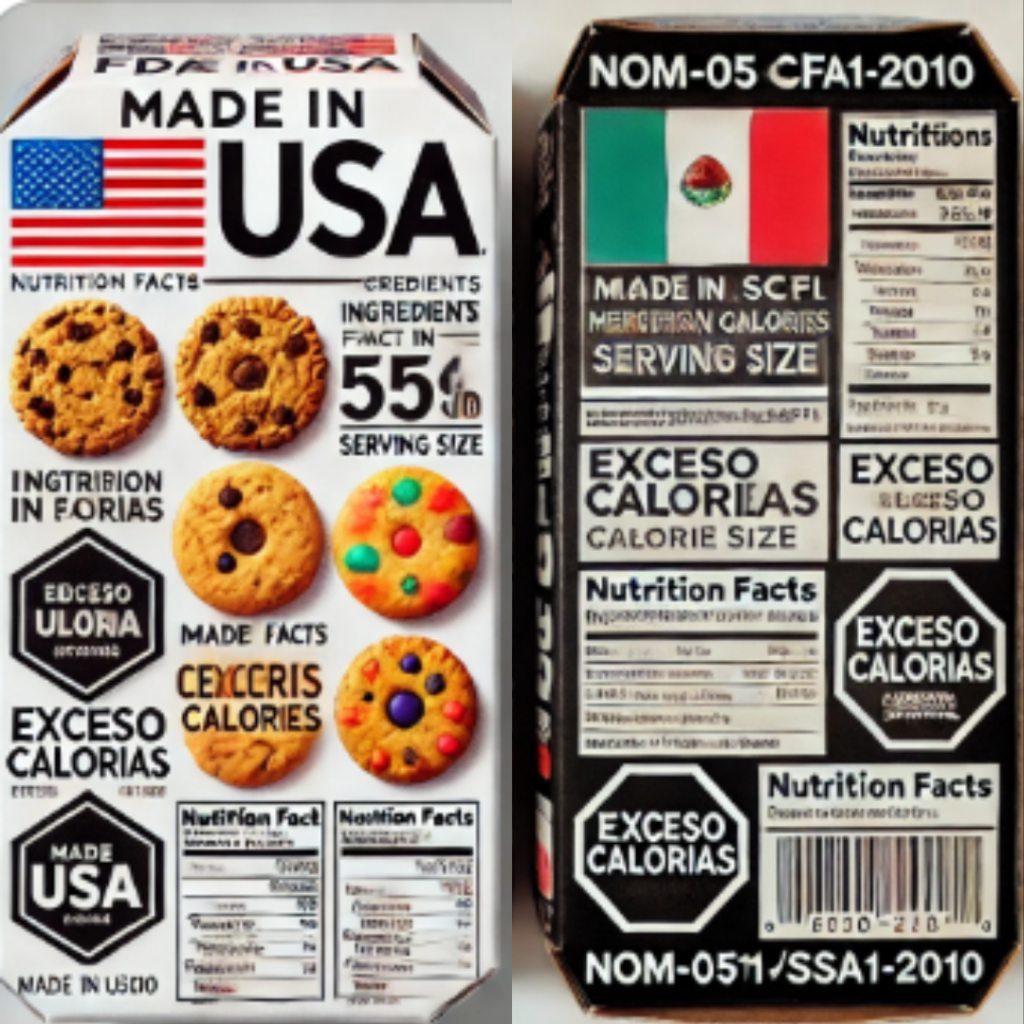 Etiquetado en México vs. el de Estados Unidos