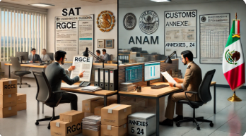 Anexo 24
Anexos 1,2,5 y 24
Anexo 24 Reglas Generales de Comercio Exterior
Ley Aduanera
DOF Diario Oficial de la Federación
Comercio Exterior
Reglas Generales de Comercio Exterior
ANAM
SAT 
Secretaría de Economía 