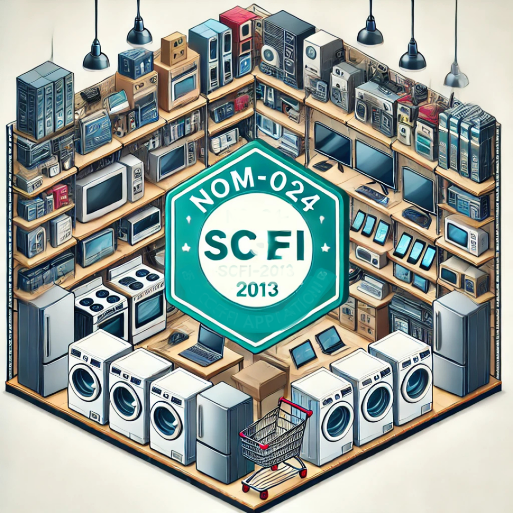 NOM-024-SCFI-2013 para Empaques, instructivos y garantías de los productos electrónicos, eléctricos y electrodomésticos.