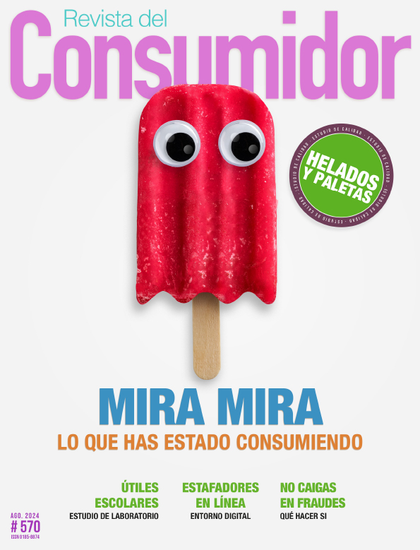 Revista del Consumidor sobre helados y paletas, agosto 2024