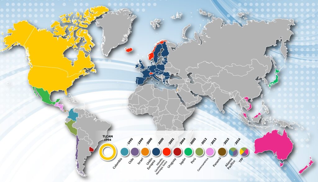 14 Tratados de Libre Comercio que tiene México