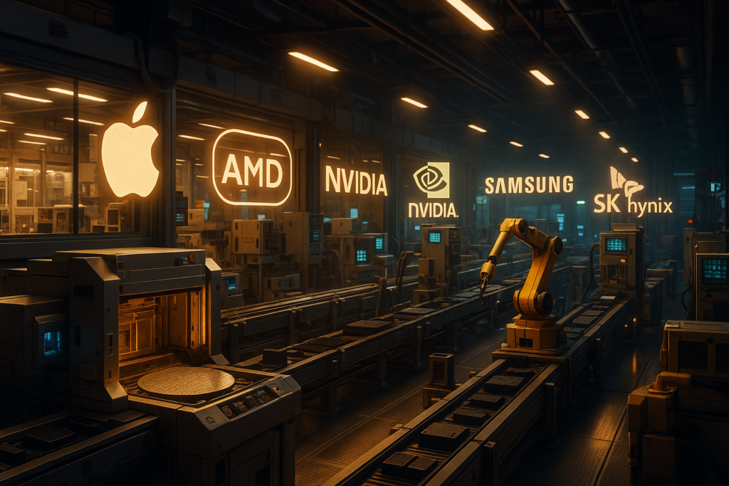 El dominio global
Industria nacional 
Industria extranjera
Nvidia
Samsung
Sky Hynix
AMD
Apple
Intel