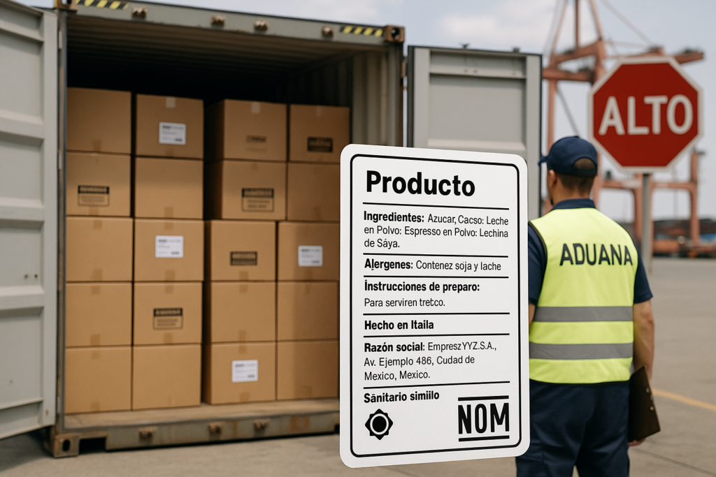 Las Normas Oficiales Mexicanas exigen que los productos presenten información clara, visible, veraz y en español en su etiqueta o empaque. No buscan evaluar la calidad del producto en sí, sino la información que se le presenta al consumidor.
Ejemplos de lo que debe incluir la etiqueta de tus productos:
Nombre del producto
Ingredientes o materiales
Advertencias (alérgenos, riesgos, etc.)
Instrucciones de uso o conservación
País de origen
Razón social y domicilio del fabricante o importador
Símbolos sanitarios o comerciales exigidos por la norma
Asegurando que tus productos cumplen con estos requisitos,. puedes obtener sin problema tu dictamen o constancia; y evita la retención de tu producto en aduana