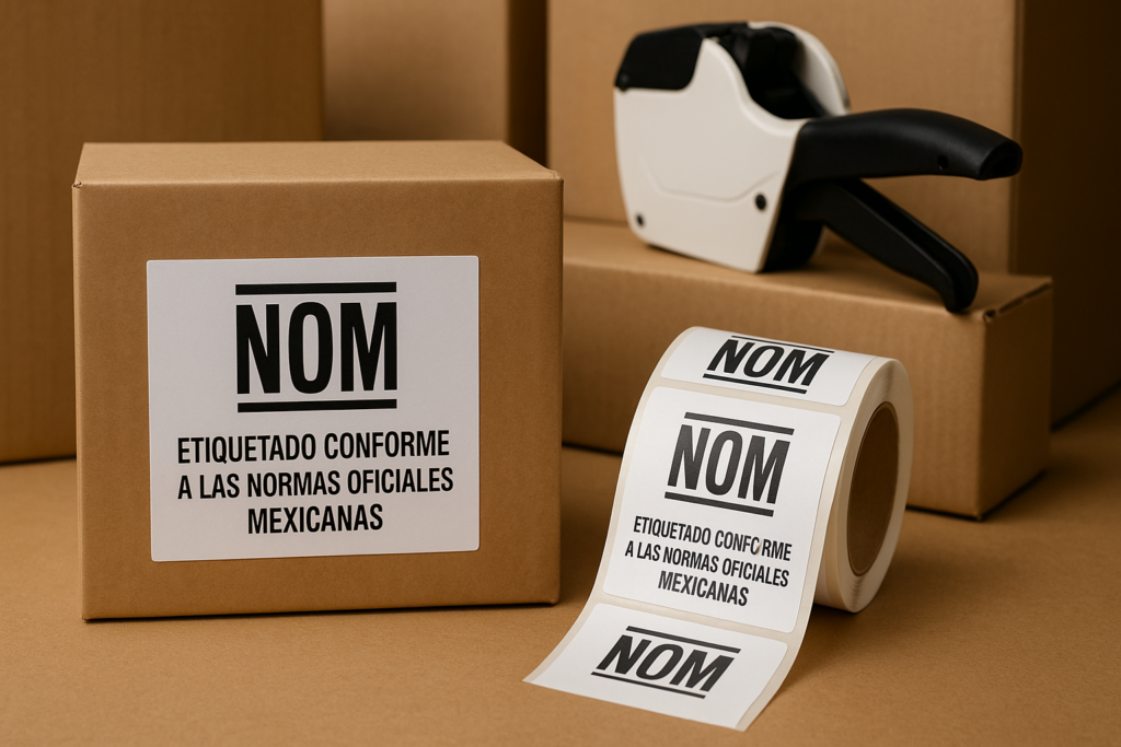 El cumplimiento del etiquetado NOM no es solo una obligación legal: es una parte estratégica de la operación comercial. Cumplir a tiempo con esta regulación puede evitarle demoras, gastos innecesarios y complicaciones en la cadena de suministro. Existen tres formas válidas de cumplir con las NOM de información comercial: etiquetado en origen, etiquetado en un almacén general de depósito (puede ser dentro de aduana), y etiquetado en domicilio particular.
Constancia de conformidad
Dictamen de cumplimiento
Etiqueta tus productos en origen, en aduana o en tu almacén