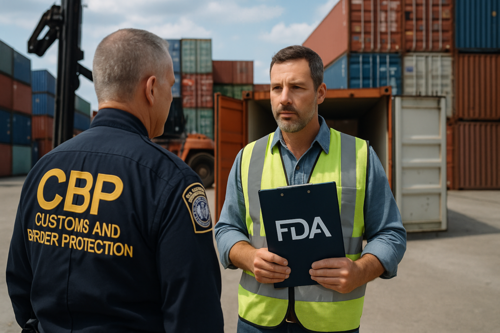 La FDA trabaja en colaboración directa con la CBP, para revisar toda importación de productos bajo su regulación. Aprobación por la FDA