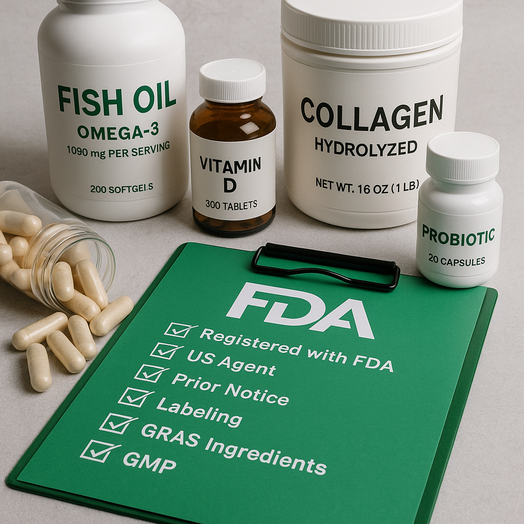 Cumplir con el cumplimiento normativo en EE.UU. no es una tarea imposible, pero si requiere organización, atención a los detalles e ingredientes, y conocimiento de las regulaciones, ante aduana

Checklist de cumplimiento básico para FDA