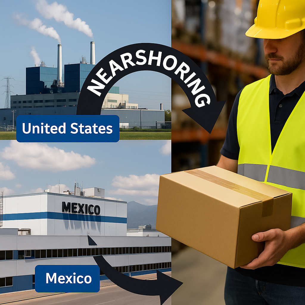 El nearshoring es una estrategia empresarial que consiste en trasladar procesos de manufactura, operaciones o servicios a países cercanos al mercado de consumo final.
PyMES