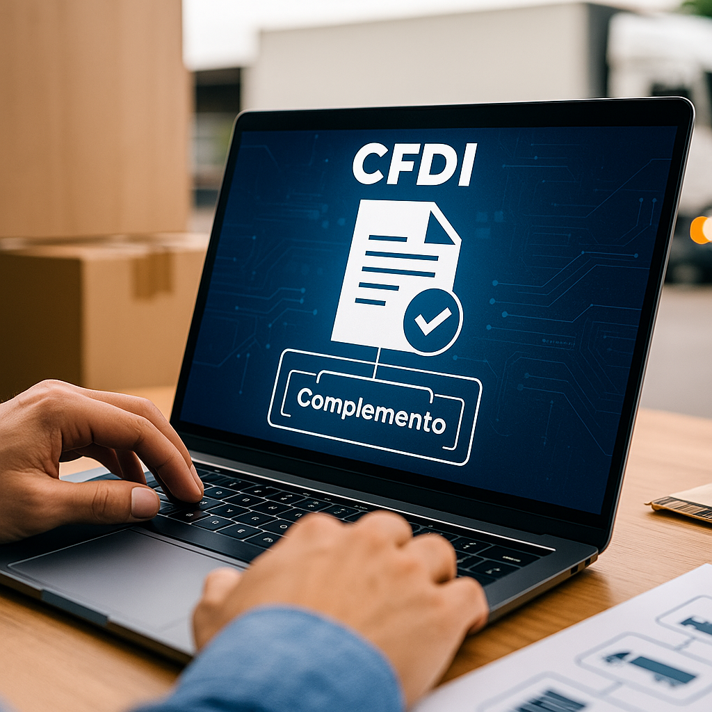 Persona generando un CFDI con Complemento Carta Porte para respaldar traslados dentro del comercio mexicano