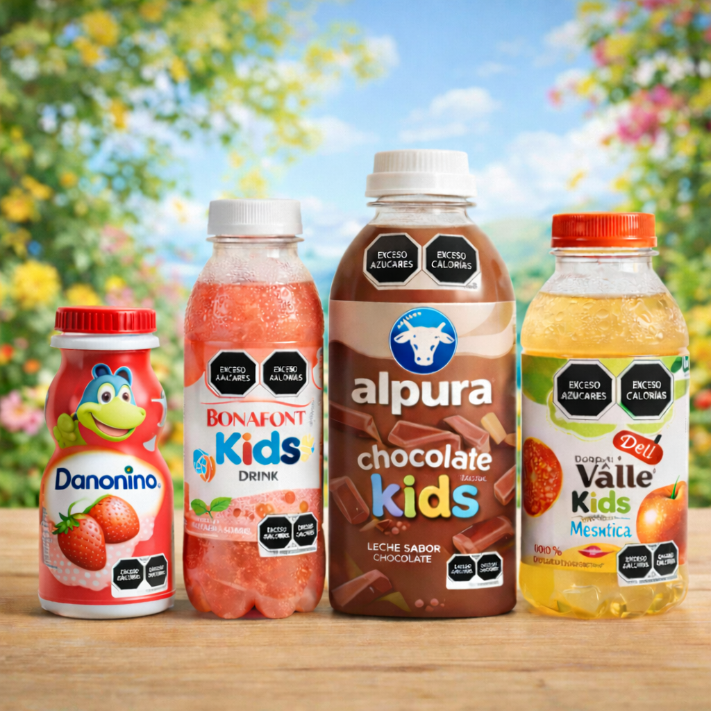 Productos con mayor nivel de explosión bajo la NOM-051
Alimentos y bebidas para niños 