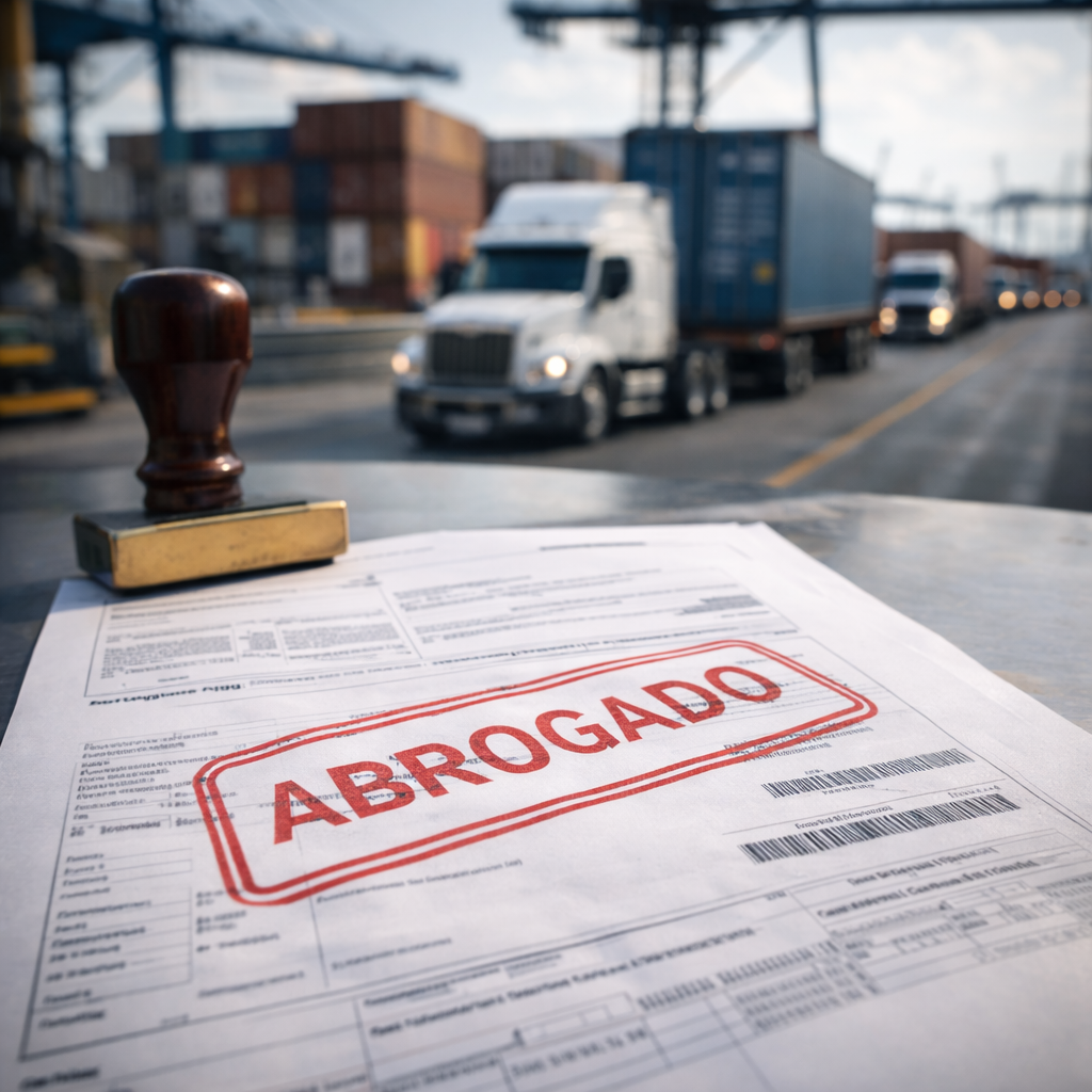 Documento oficial en aduana tras abrogar el aviso automático de exportación