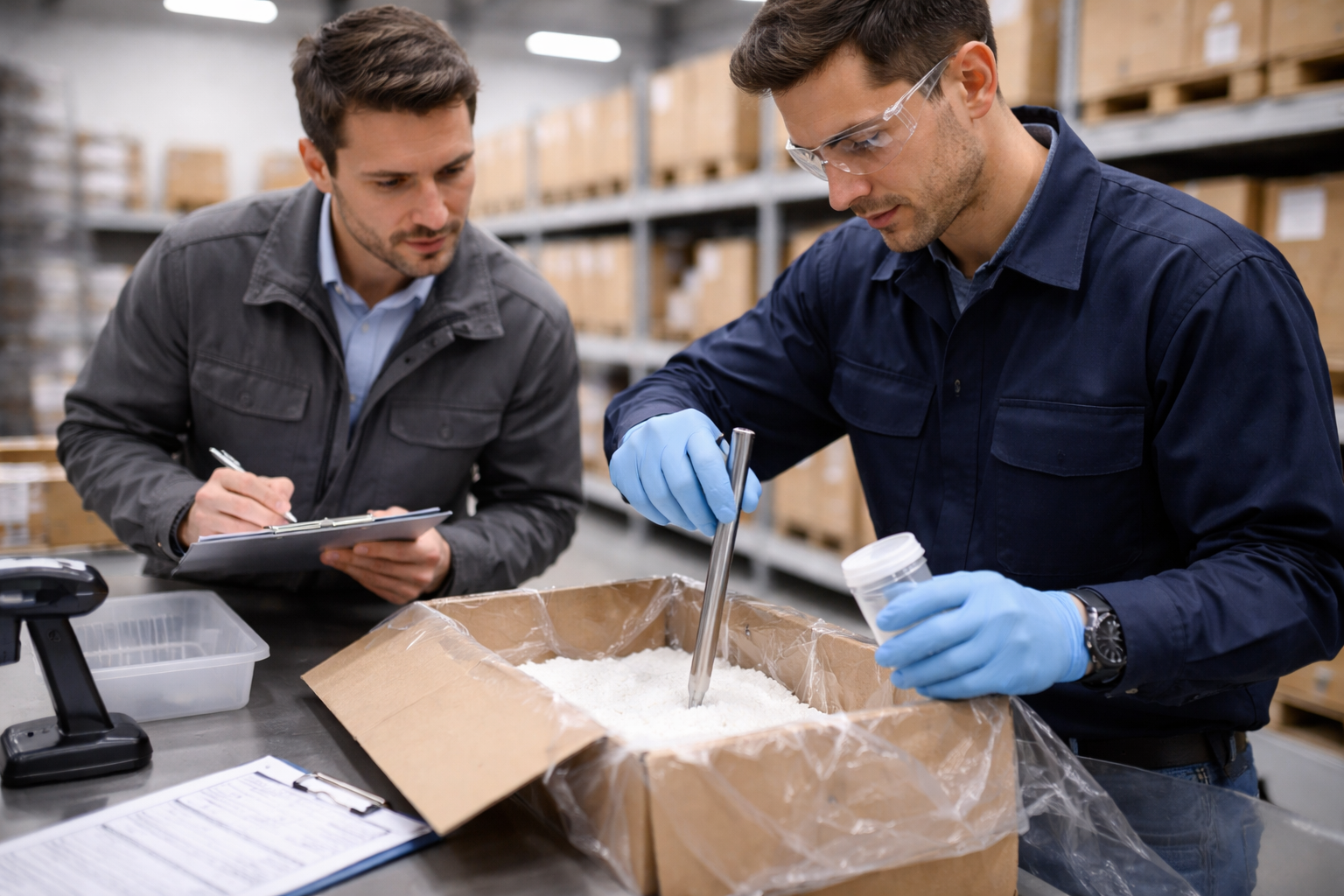Inspector tomando muestra de mercancía en almacén para cumplimiento de regulaciones y control aduanero
Cambia la Ley Aduanera que ya conociamos